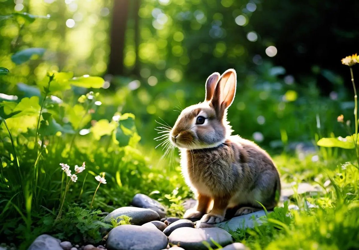 NeonPolewdno's tweet photo. Look! A little rabbit is bouncing around happily near a small grave in the quiet meadow. https://t.co/fm9tn8RxMu