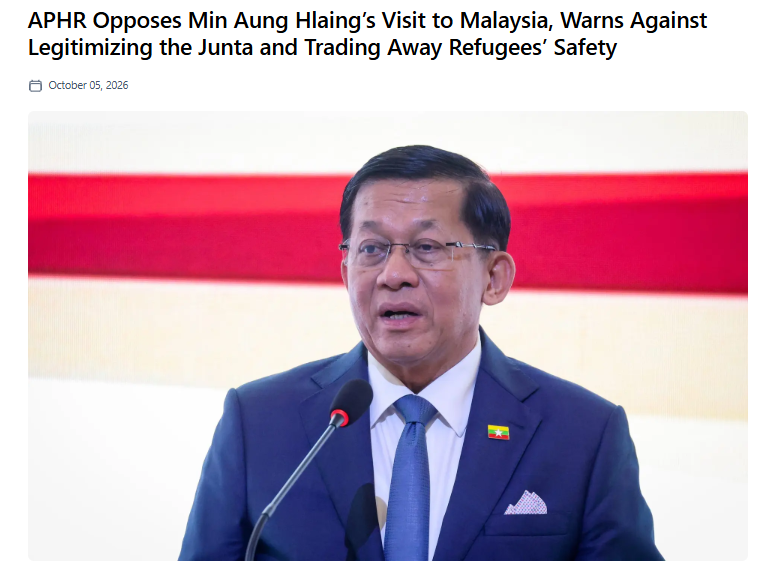 josefroy2's tweet photo. APHR opposes #Malaysia’s decision to host Min Aung Hlaing for an official visit. Receiving him with the honours of an official visit tells the region that the 2021 coup &amp; the violence his military has inflicted on the ppl of #Myanmar since, are acceptable
https://t.co/U4yv3QbdSE https://t.co/CxXyT50xTF