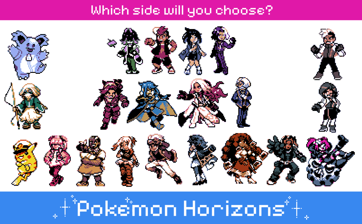 SunnyKnightz's tweet photo. Pokemon Horizons: Retro!
Would you play this game? https://t.co/DYe8XGcoGS