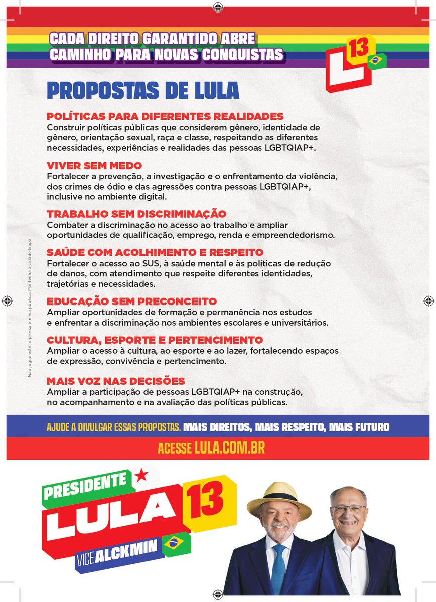 connorstupdates's tweet photo. Ei, você, pessoa LGBTQIAPN+: você sabe o que está em jogo para os nossos direitos nestas eleições?

As escolhas feitas nas urnas podem definir o futuro das nossas garantias, das políticas públicas e da forma como o Estado reconhece e protege a nossa existência.

O programa de Flávio Bolsonaro não apresenta propostas de garantia de direitos LGBT. Ele prevê restringir a participação de atletas trans em categorias femininas e impulsionar propostas como as que tramitam no Congresso para restringir o acesso de pessoas trans a banheiros e vestiários. Isso ganha força com um Congresso que já tem uma maioria de direita e ultraconservadora, eleita neste domingo. Essa composição amplia o espaço para esse tipo de iniciativa e dificulta ainda mais a consolidação de políticas de proteção à população LGBTQIAPN+.

Quando nossos direitos estão em pauta, informação também é uma forma de proteção e de resistência. ⭐️🏳️‍🌈🏳️‍⚧️