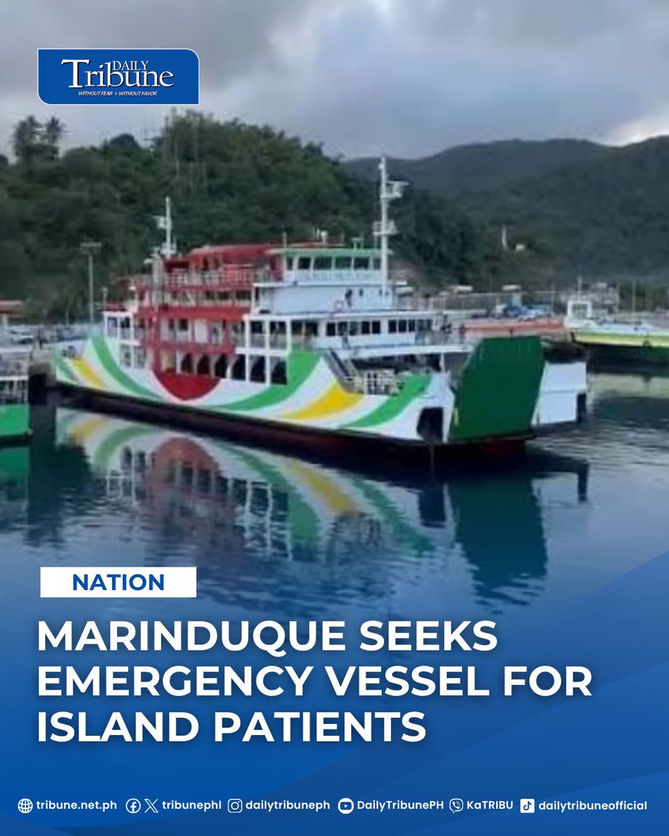 tribunephl's tweet photo. #Marinduque is seeking a dedicated landing craft transport that can carry ambulances, patients, medical teams and emergency equipment to strengthen emergency response for residents of remote island communities. | Josephine Escovidal
Read more at: https://t.co/2RtyiwGilP
#DailyTribune