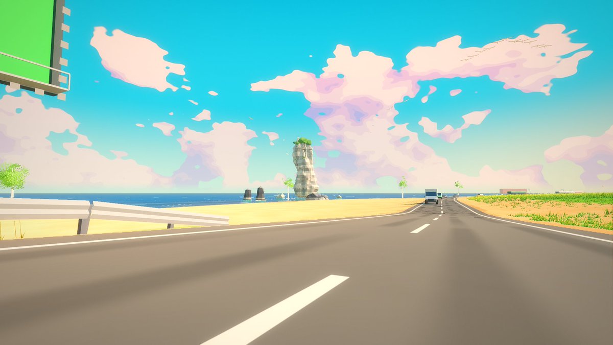 laituanvu's tweet photo. Nine sea stacks off the island coast: pillars, mushrooms, twins and a sea arch you can sail through. Swash foam, spray, seabirds, and a photo album to fill. #gamedev #indiegame #driving #godot https://t.co/xGUqeJbUge