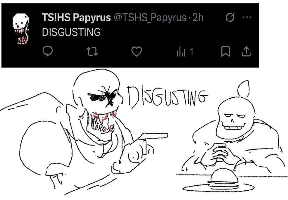Eateroocn's tweet photo. @TSHS_Papyrus Had to draw yo comment mate… https://t.co/x5iaR7mv0M