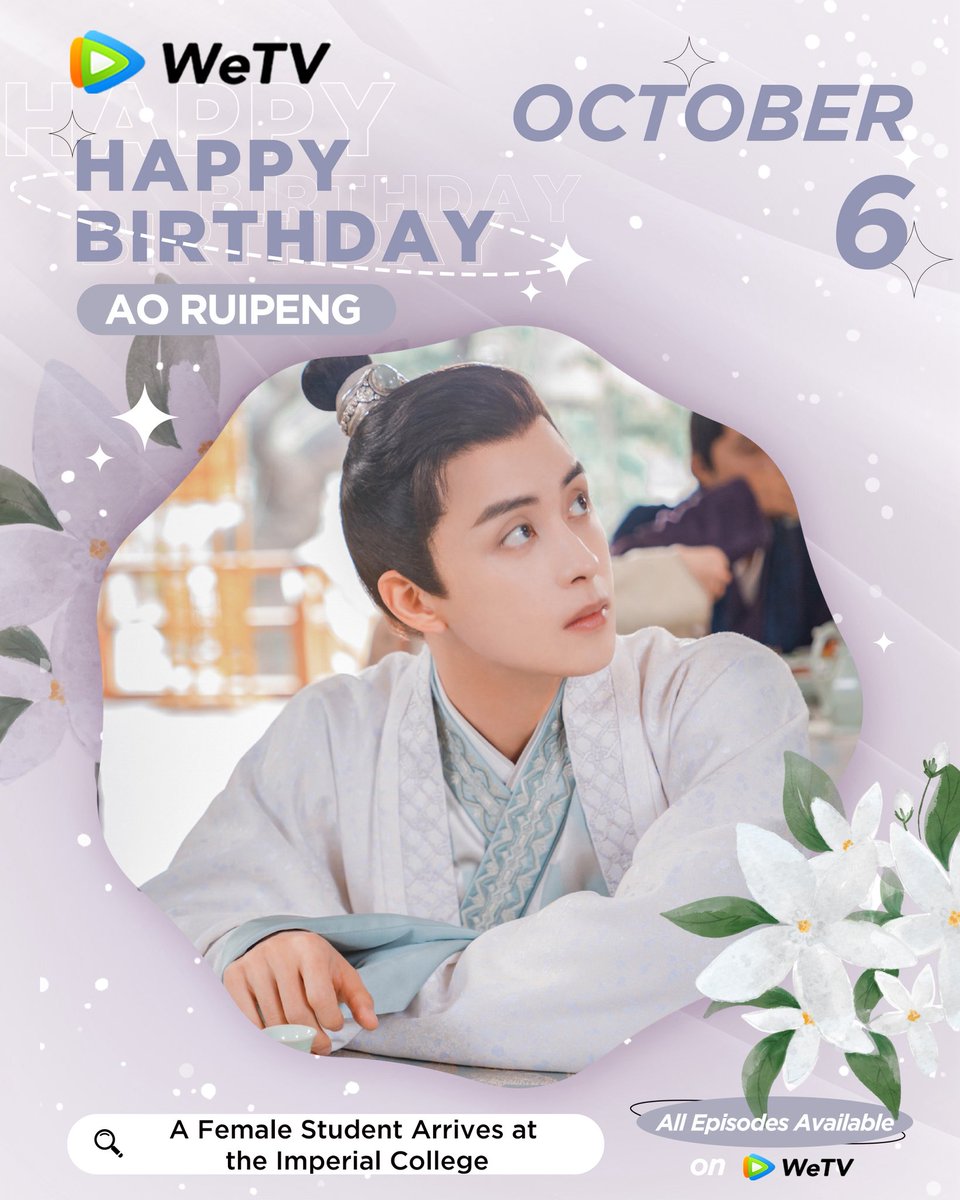 WeTVOfficial's tweet photo. Happy Birthday to #AoRuipeng 🎂🥳
Love your performance in #WonderlandS3 #LoveNeverFails #AFemaleStudentArrivesattheImperialCollege #LoveisWrittenintheStars
Looking forward to your new role in #ToDefytheStars ✨
#敖瑞鹏 #WeTV #WeTVAlwaysMore https://t.co/gqldMmCHQM