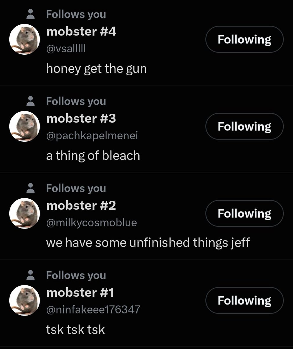 atlaspon's tweet photo. You know I'm a legit Rat King, look at my followers https://t.co/CZyiiKBlwp