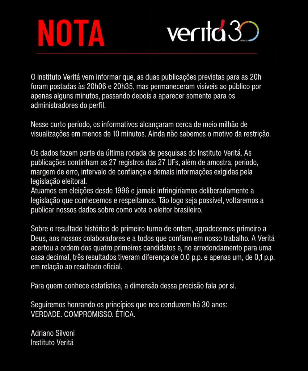 CENTRALDOFLAV's tweet photo. SIMPLESMENTE O INSTAGRAN RESTRINGIU A PESQUISA QUE A VERITÁ PUBLICOU SOBRE O SEGUNDO TURNO, SERÁ QUE ALGUM MINISTRO TELEFONOU NA META ? https://t.co/UYG0ef8zLM