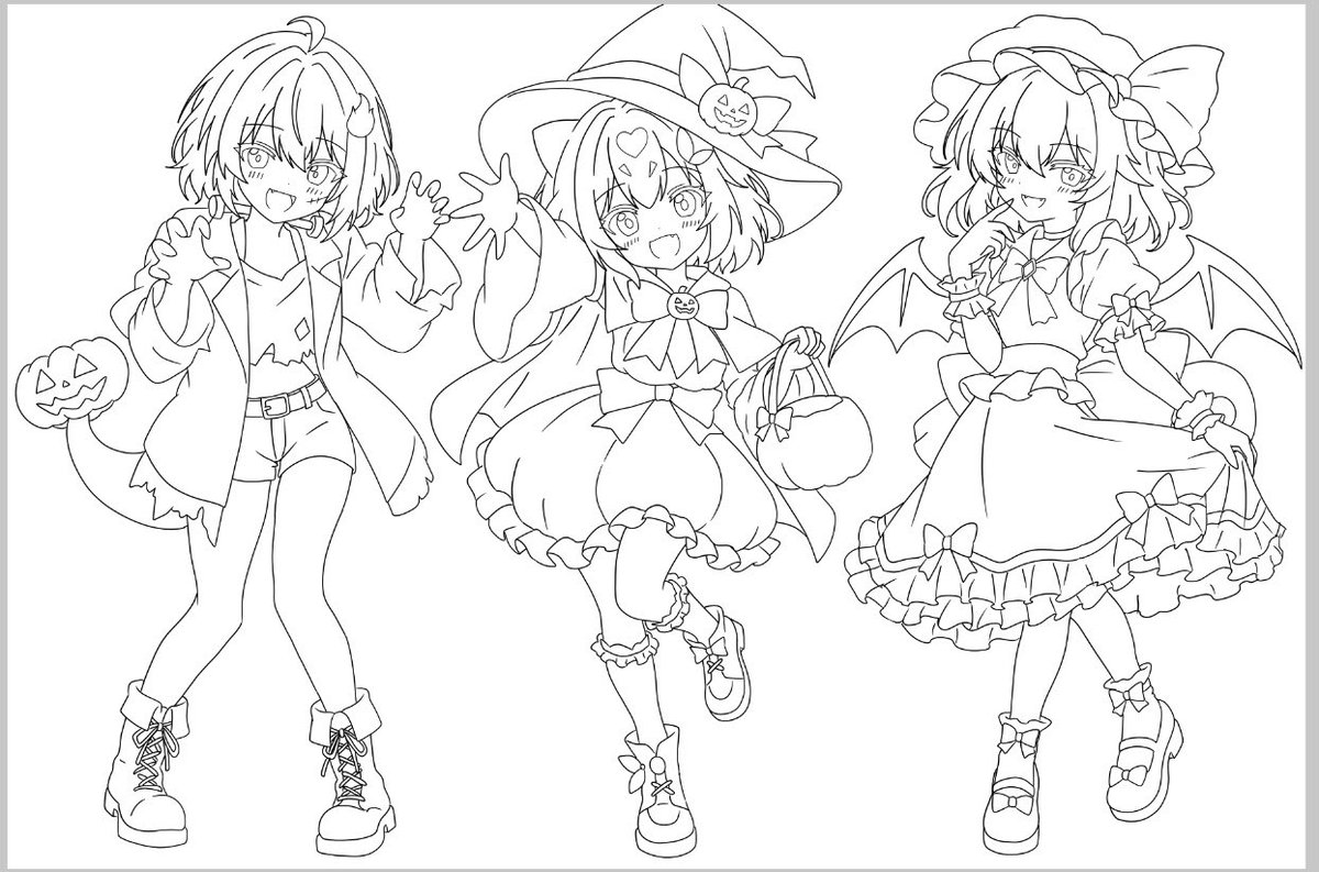 yomotukaduki's tweet photo. 完成！！
御三家ハロウィン！実はあと5体そのうち2体はプラマイ。
じゃあ残り3体は誰だろうねええええ https://t.co/Et0Z5NZmuI