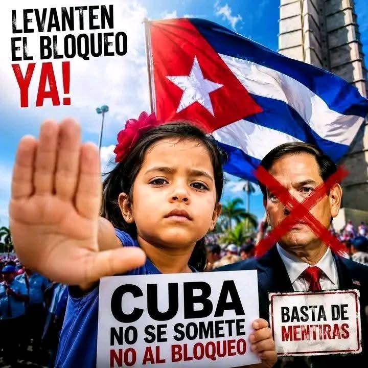 KCuba73672's tweet photo. No al Bloqueo genocida contra el pueblo cubano. #LevantenElBloqueoYa  #CubaNoEsUnaAmenazaElBloqueoSí https://t.co/lJJq4Vq9bi