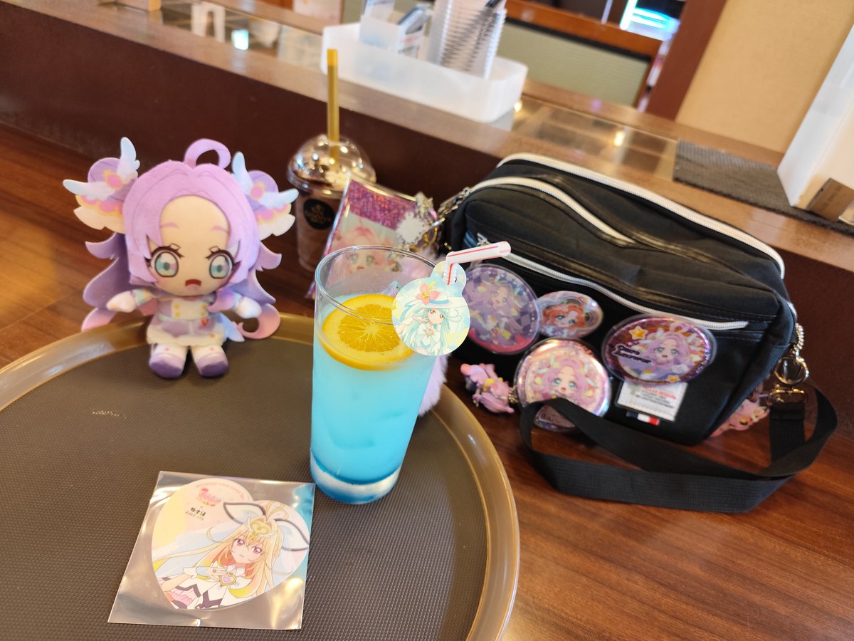 419Tcg's tweet photo. 今回はエクレールのコラボドリンク
コースターはキュアアルカナでした〜
#極楽湯 https://t.co/dMBEhVklxQ