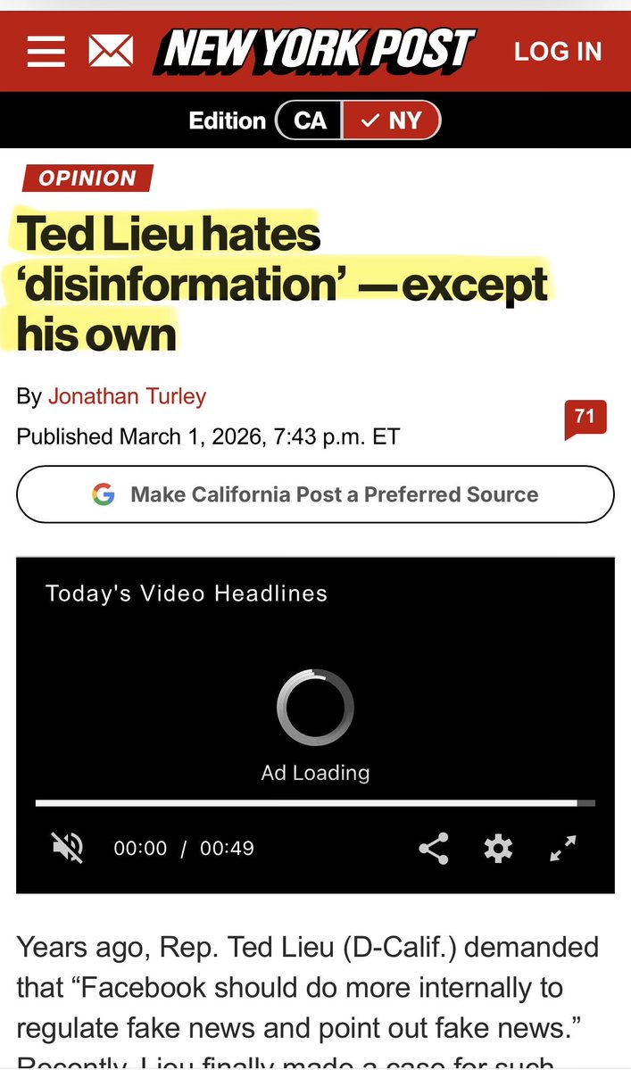 Tijuanaalavits's tweet photo. REMEMBER THIS BITCHES TERM ENDS ON JANUARY 2027. THIS FILTH NEEDS TO BE UNEMPLOYED AND GO BACK TO CHINA.

WIN-PING CAN’T EVEN KEEP UP WITH ALL HIS LIES. HE’S BEEN A PROVEN  LIAR… EVEN MEDIA POINTS IT OUT.. 🤣🤣

LET’S START CALLING HIM BY HIS BIRTH NAME.. 
👇
TED “LIE’U”  “WIN-PING” BORN IN CHINA.. A CHINA LOYALIST WHORE👍 
HIS LAST NAME EVEN POINTS OUT WHO IS —> LIE-U

WIN-PING  VOTED **NOT** TO DEPORT ILLEGALS *CONVICTED OF RAPE
LET THAT SINK IN 

🤔WHAT POLITICIAN PUTS RAPISTS BEFORE CITIZENS? WIN-PING DOES.. A RAPIST WHO PROBABLY RAPES BOTH OF THIS CHILDREN … OH YA.. ALSO FOR CHINA