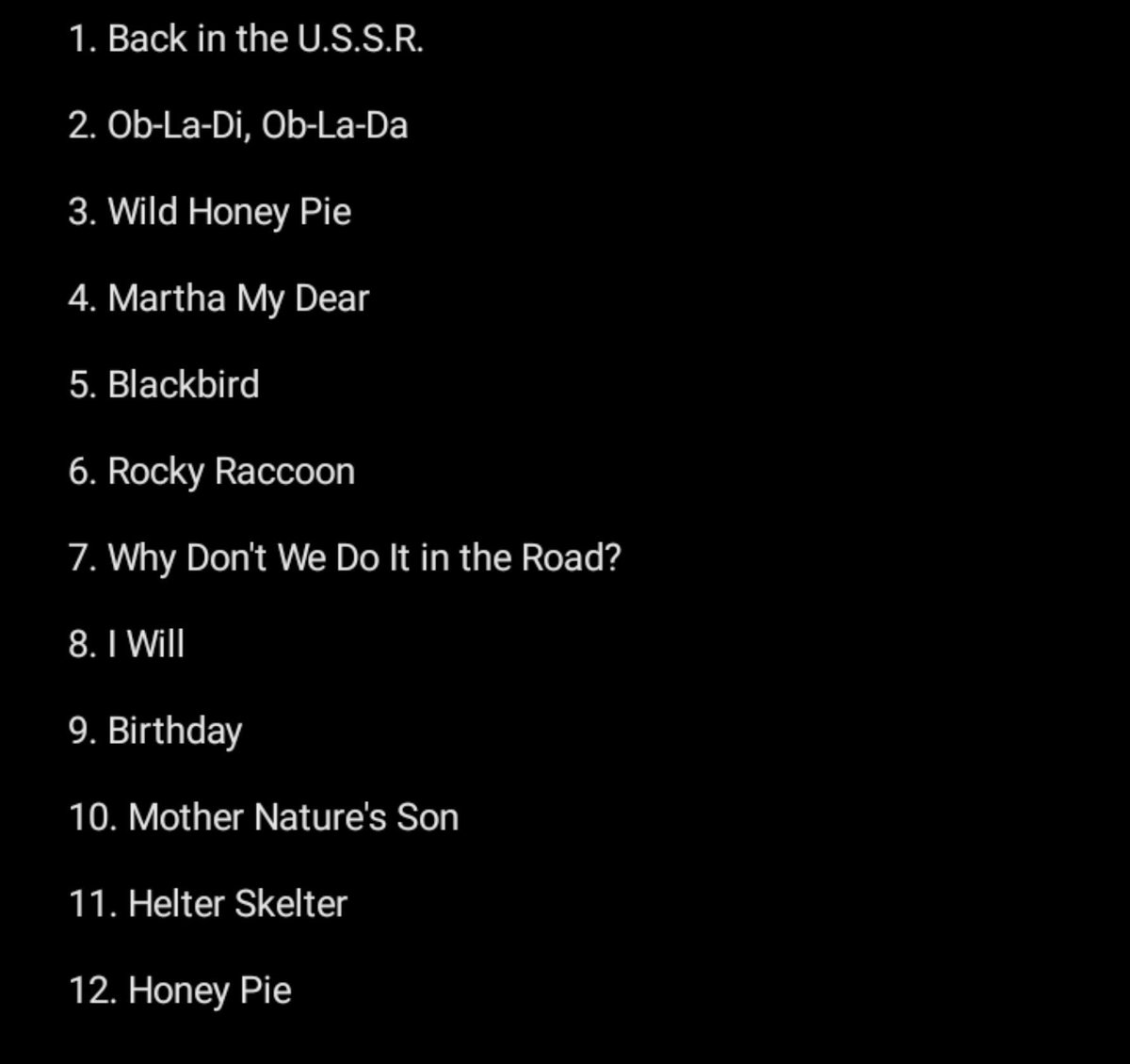 milloswiftie's tweet photo. ¿quién tiene mejores  en el álbum blanco?

McCartney                 //                          Lennon https://t.co/XmMvFKxctn