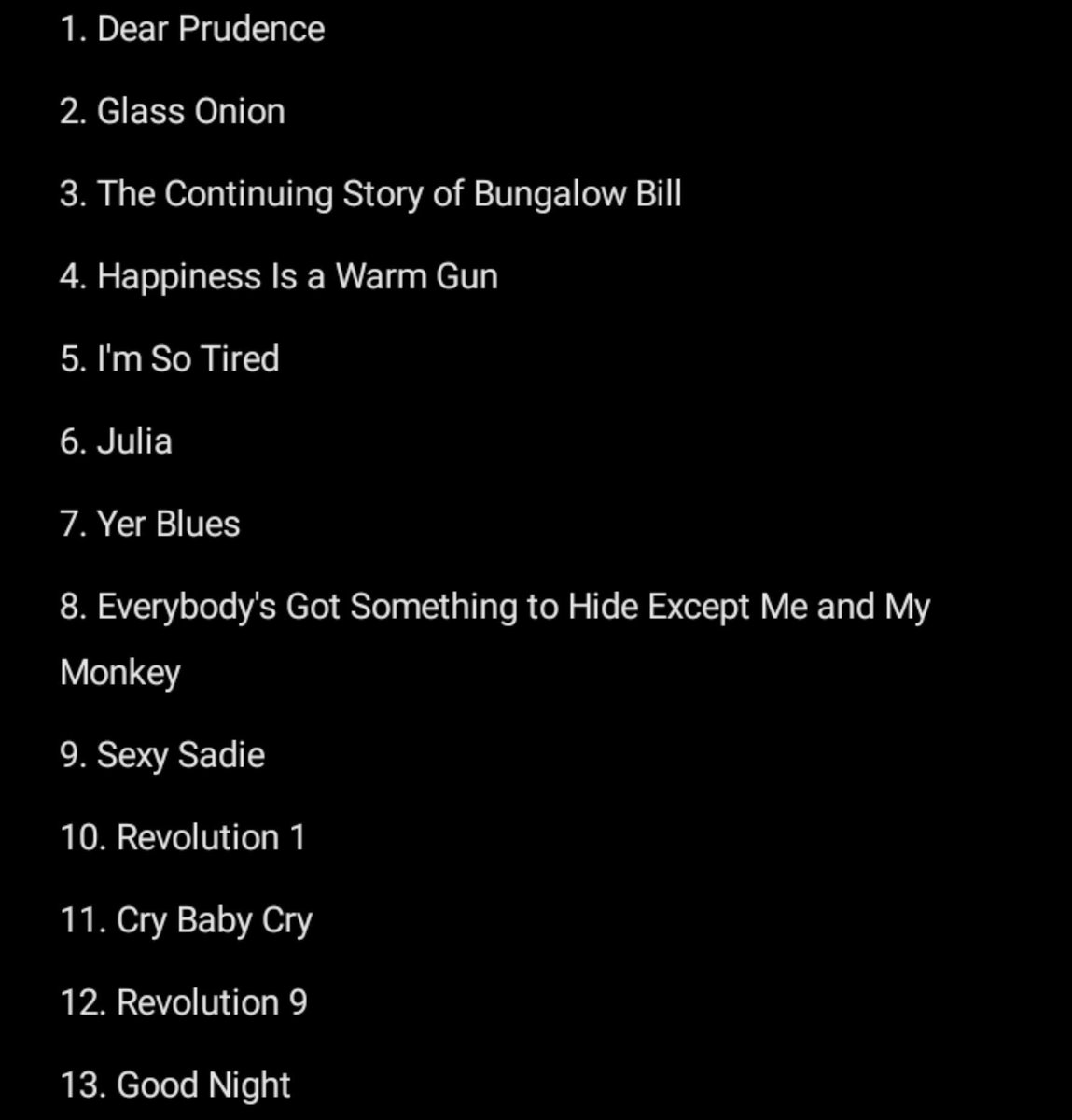 milloswiftie's tweet photo. ¿quién tiene mejores  en el álbum blanco?

McCartney                 //                          Lennon https://t.co/XmMvFKxctn