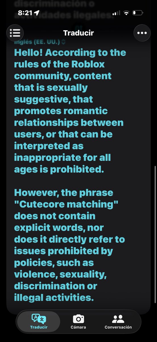 Isiwinini's tweet photo. My Roblox account was terminated for “Terrorism/Violent Extremism” because of an asset name: “Cutecore matching.”

However, when I asked Roblox Support whether this phrase is prohibited, their response stated that it does not contain explicit words or directly reference prohibited subjects.

Could my case please be reviewed again?
@Roblox_RTC @RobloxCreators @Roblox @nicktornow @DavidBaszucki #roblox #robloxban