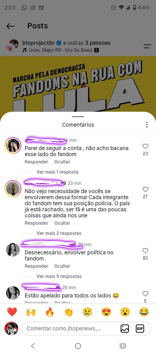 JhopeNews_'s tweet photo. 🚨| PRECISAMOS DE AJUDA! 

Estamos sofrendo ataques por nos posicionarmos contra o retrocesso das políticas públicas e a extrema direita conservadora.

Por favor, interaja com nossa página no Instagram e nos siga para tornar nossa conta mais relevante para evitar que ela caia! 

(https://t.co/inAsYJr0Kh)

SEGUNDO TURNO É LULA 
FANDOMS NA RUA COM LULA ⭐♥️ 

#ARMYScomLULA #FandomsComLULA
