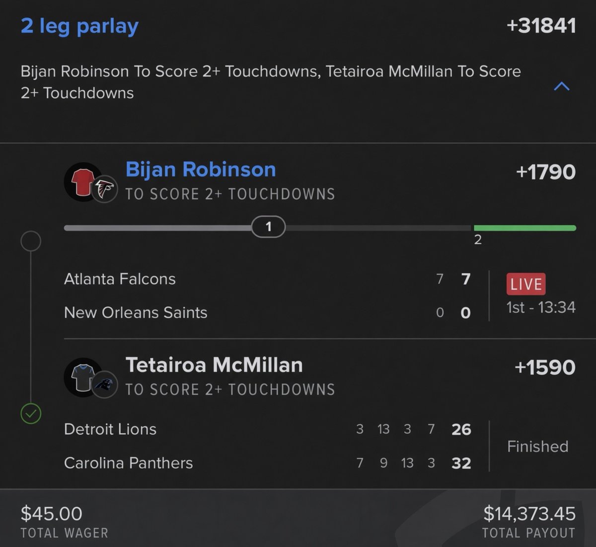 A1Fantasypicksx's tweet photo. @NFLTdowns HOLYYYYYYYY BANGGGGGGGG https://t.co/ENKD6zbZON