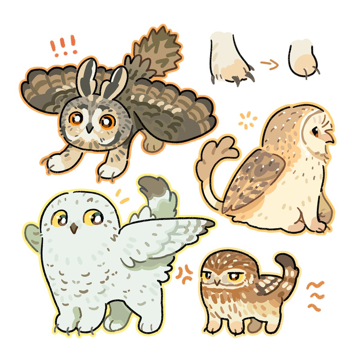 unknowncyc's tweet photo. The griffins of the order Passeriformes https://t.co/CqFsDSzrE4