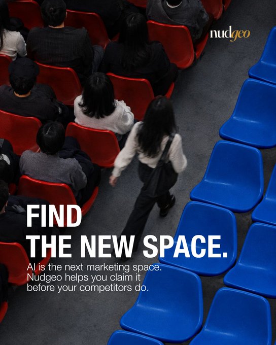 nudgeo_inc's tweet photo. Every crowded channel was empty once.  Search was. Social was. 

The seat nobody is fighting over is the answer a model gives when a buyer asks who to use. 

 Nudgeo tracks what ChatGPT, Claude, Gemini and Perplexity say about your category, and if your brand comes up.

Find out and see where you stand →https://t.co/qtis5JPnro 

#GEO #AnswerEngineOptimization #AISearch