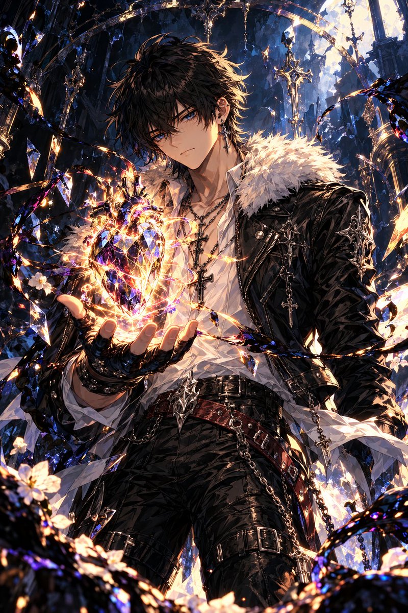 FlayFullstar's tweet photo. Show your hearts! This prompt has the character in your ref sheet showing of a crystallized representation of thier heart. Have fun!
https://t.co/JIa9QLRD1p https://t.co/s8VI5MINAl