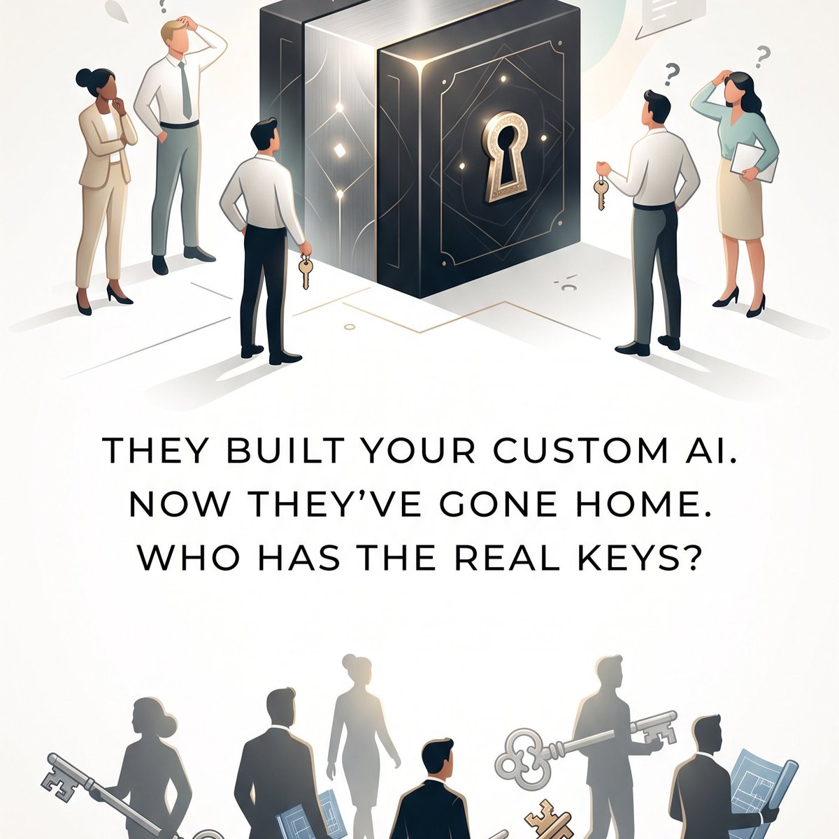 Raghav_327's tweet photo. Gartner predicts 70% of enterprises will ditch vendor-built agentic AI by 2028.

Hiring external vendor engineers to build your custom AI workflows feels convenient until they leave, stranding your team with an unmaintainable black box. #EnterpriseTech https://t.co/w1Nv15e5vb