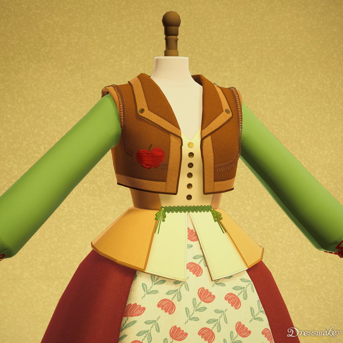 vampbarb1e's tweet photo. Applejack inspired dress 🍎 
#dressmaker #MyLittlePony #Applejack https://t.co/PyZkmH3rWQ
