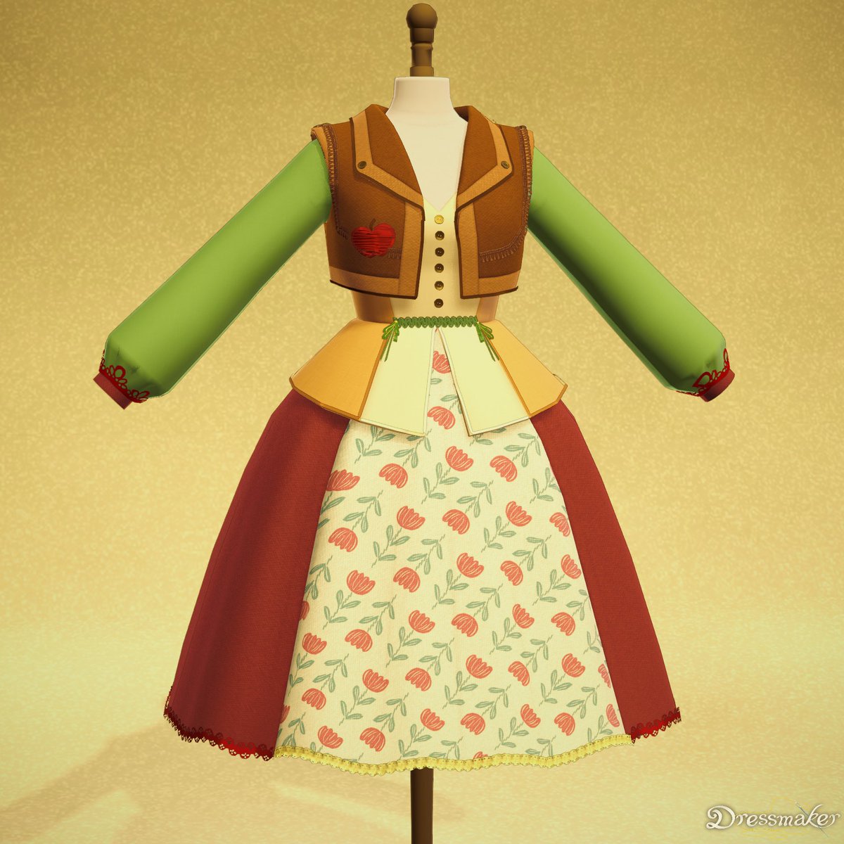 vampbarb1e's tweet photo. Applejack inspired dress 🍎 
#dressmaker #MyLittlePony #Applejack https://t.co/PyZkmH3rWQ