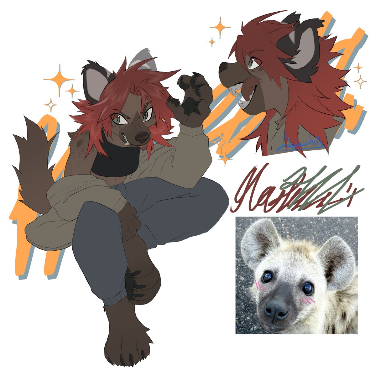chibichu05's tweet photo. Hyena clack clack https://t.co/UFronkq1re