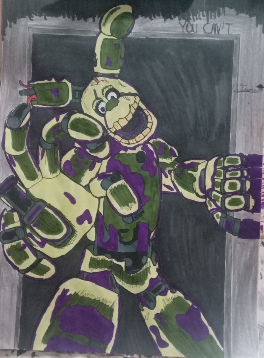 SrTrevius's tweet photo. Desafio de Halloween, Dia 5: Springtrap. https://t.co/VFBhAY2qJt