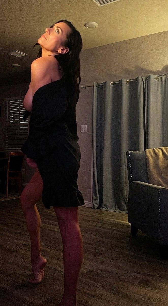threeafterdark's tweet photo. Lilith. Black dress. Not staying on. https://t.co/0AnmeHjhdt