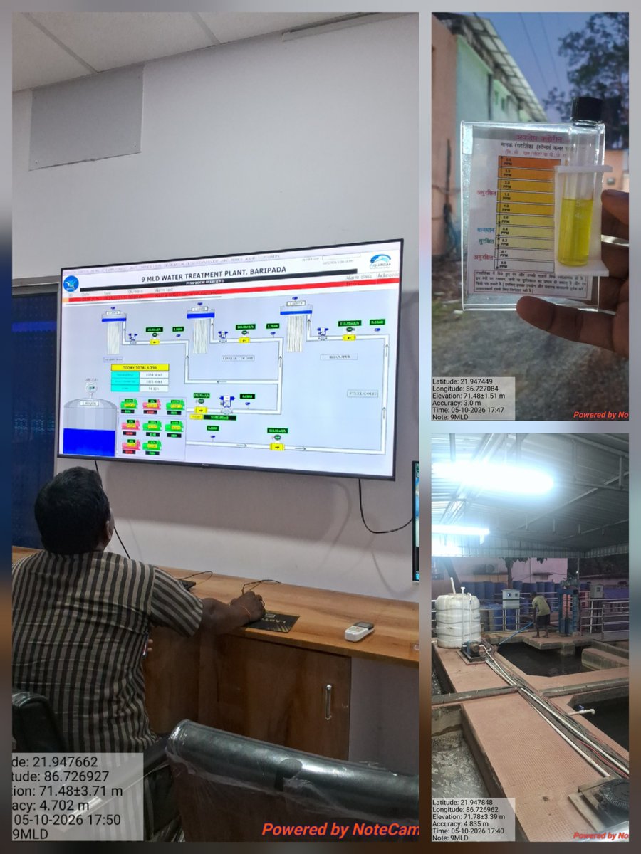 GMwatcobpd's tweet photo. Quality Monitoring at 9 MLD WTP, Belgadia, Baripada 💧
Regular monitoring and testing ensure safe, clean &amp; potable drinking water for the community. 💧✅

#WaterQuality #9MLDWTP #Baripada #WATCO #DrinkFromTap https://t.co/gJvQChjIWc
