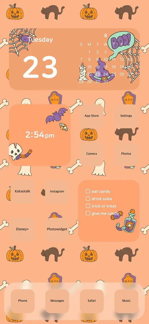 photowidget_ios's tweet photo. π»Orange & Pink Halloween Phone Setupsπ
Spooky-cute pink and orange themes
All the wallpapers, widgets, and icon packs featured in these phone setups are available on the #PhotoWidget app!
#wallpaper #homescreen #phonesetup #halloween #pumpkin #pinkwallpaper #spooky https://t.co/tnfhkIljV6