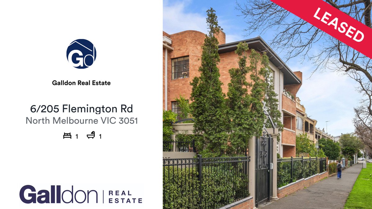 GalldonRE's tweet photo. 🛌 1 🛀 1
📍 6/205 Flemington Rd, North Melbourne, VIC, 3051

Our latest leased rental on RateMyAgent

https://t.co/O7fE0NRYu1

...
#ratemyagent #realestate #Galldon_Real_Estate https://t.co/6Qo9GQ7siw