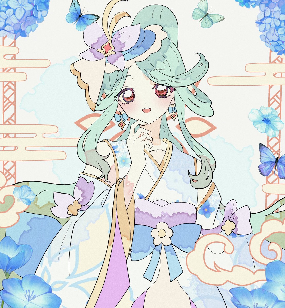 may__9706's tweet photo. プリキュア 着物ver🌸 https://t.co/zgUYqiH0nf