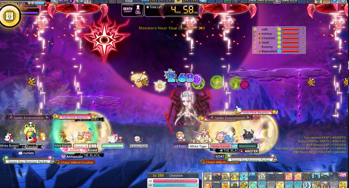 CheshireMSU's tweet photo. This is my second week clearing HWILL using the Dimensional Battleground in @MaplestoryU !
My other party member were from Fang while most of us was in Ain! Finding members to clear bosses becomes much easier since we are cross-world bossing 😉
#InterWorldLog
1/2 https://t.co/deGqK30pgQ