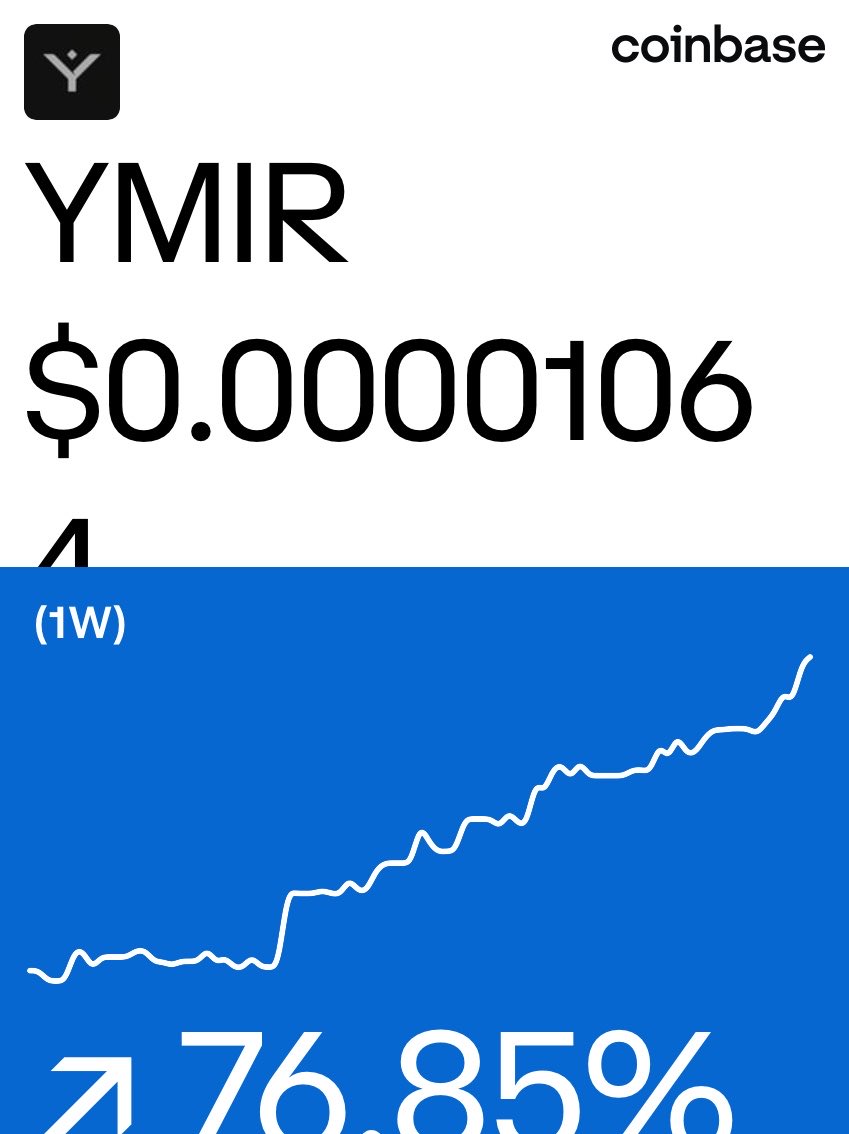 StephenCtrader's tweet photo. Ymir on Coinbase: https://t.co/Sft4GIINt4 https://t.co/9VtZnDkAhk