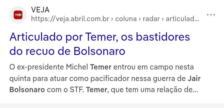 SCudoyoutoba's tweet photo. @juliana_3223 Isto é pretexto para 'acordão'.  Valdemar Costa foi ao G1 falar em pacificação e que não se pode 'colocar fogo na república'. Mesma frase de Temer no primeiro embate Jair Bolsonaro x STF. https://t.co/1syX7Odpkb
