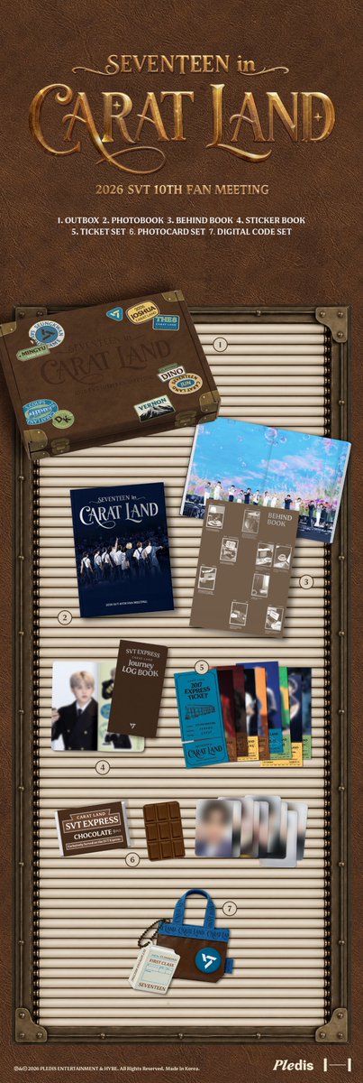 pledis_17's tweet photo. [NOTICE] 2026 SVT 10TH FAN MEETING <SEVENTEEN in CARAT LAND> MEMORY BOOK+ 출시 안내 (+ENG/JPN/CHN)

▶️ https://t.co/LXxkLTGQ7h  

🗓️ PRE-ORDER : 2026.10.07 (KST)
🗓️ RELEASE : 2026.10.23 (KST)

#SEVENTEEN #세븐틴
#SVTinCARATLAND
#2026캐럿랜드메모리북 https://t.co/imKn7Y4dBS