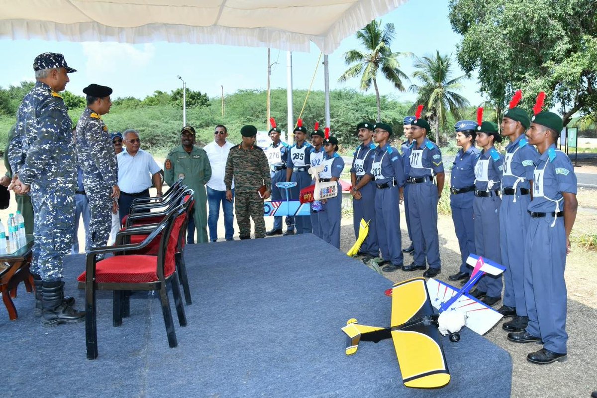 NCCDte_TNPAN's tweet photo. Day 6 of #AIVSC26 was a day of endurance, honour and inspiration! ✈️🔥

🏃 The day began with the Cross Country Run, a first for a centrally organised NCC camp. As the cadets set out, every stride became a statement: that limits exist only in the mind. Through burning lungs, tired legs and moments of doubt, they kept going, because champions are not those who never tire, but those who refuse to stop. 

🎖️ The camp was honoured by the visit of ADG 'A', who was received by the Camp Commandant. The AIVSC cadets presented a crisp Guard of Honour, a salute that reflected the discipline, pride and precision NCC instils in its youth. The ADG was briefed on the camp's progress, watched a demonstration of Control Line flying and interacted with the aeromodelling cadets, encouraging them to dream bigger and innovate bolder.

🎤 The ADG then joined the cadets for the guest lecture by the eminent speaker GK Iyer, whose words stirred their ambition and sharpened their outlook on leadership and life.

✈️ The Flying Test and Viva and the Health and Hygiene viva showed how well cadets have absorbed their training. In all, 231 cadets have now experienced the thrill of flight across the first three days of flying, one step closer to serving in the Armed Forces.

Endurance. Discipline. Knowledge. Ambition. This is how NCC builds leaders. 💪

Seventeen Directorates. One sky. Unlimited ambition.

@HQ_DG_NCC @grouphqchennaiB @vatsvirendra1 @Sandy_Nanduri @DazzleAlbatross