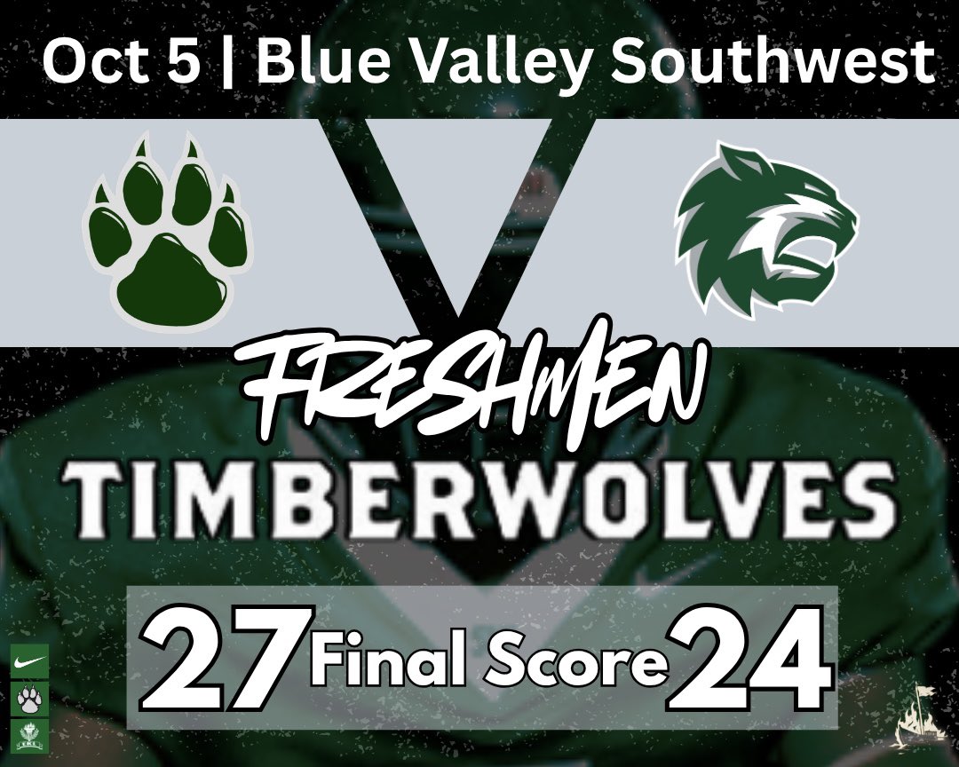 bvsw_wolfpack's tweet photo. Freshmen Timberwolves grind out a thriller on home turf to take down De Soto!  

Toughness and execution when it mattered most. https://t.co/t8BM34laBy