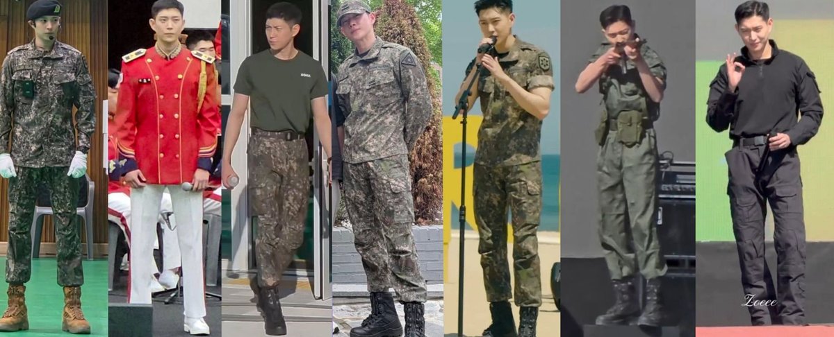 JJaeyumixx's tweet photo. #KimYoungDae Military Outfits and Styles in span of 6 months since his enlisment.

2 New looks unlocked 😍 https://t.co/AxyNcHVNTS