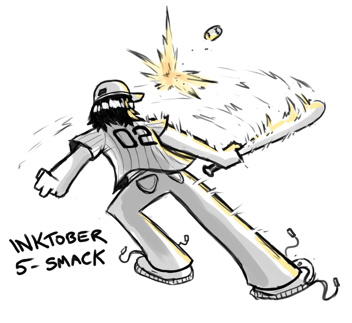 Taco_Draws's tweet photo. #inktober2026 
Tried doing a pose with no reference kinda scuffed but eh I'm outta time for today. https://t.co/gb8XApX7MG
