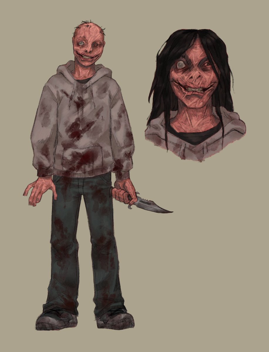 faemothra's tweet photo. just occurred to me i posted him on bsky but never on here. oopsies. here’s my redesign for jeff the killer (design notes in the replies)
#creepypasta https://t.co/Xl6urQOm0a