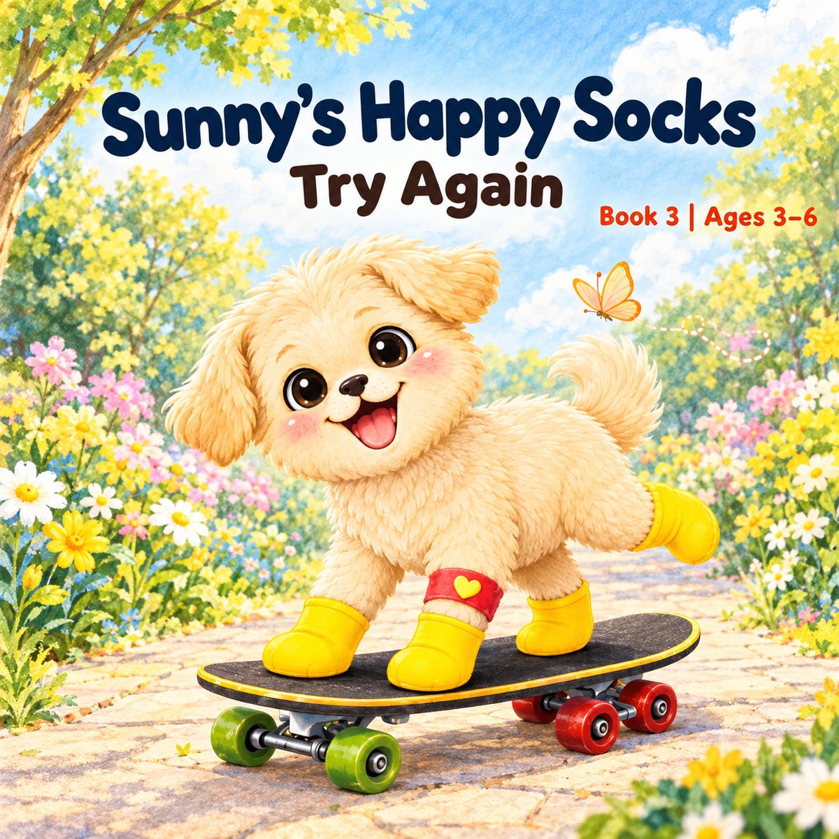 SunnysHappySock's tweet photo. 🐶💛 Sunny’s Happy Socks: Try Again

Sunny falls… but she doesn’t give up! 🛹🧦
A sweet story about courage, resilience, and trying again.
Perfect for little readers ages 3–6. 📚✨
🛒 Read it on Amazon:
 https://t.co/cWmuFiktVq
#ChildrensBooks #PictureBooks #KidsBooks https://t.co/6C4Rs3TvIA