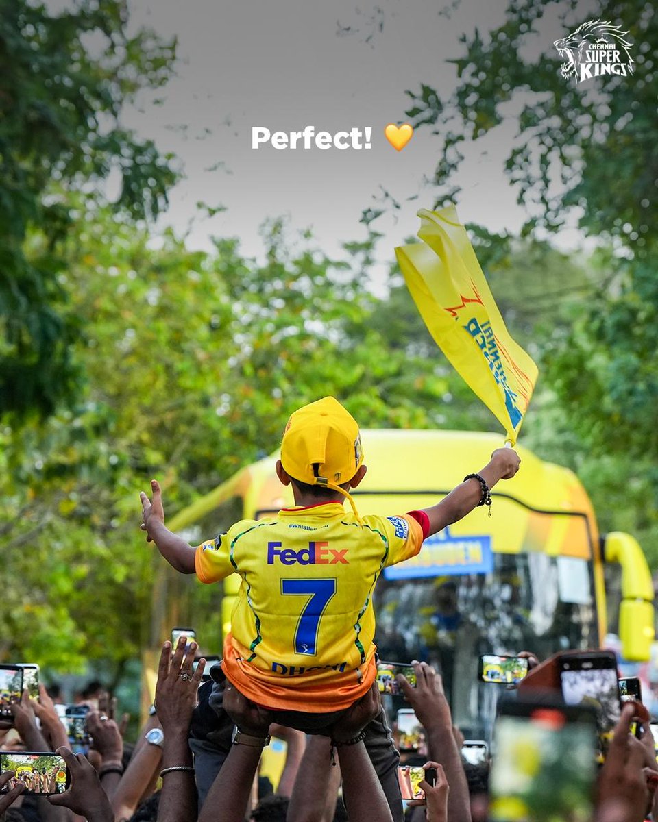 ChennaiIPL's tweet photo. The kind of core memory that becomes a story he’ll tell for years, Isn’t it?🥹💛

#WhistlePodu #Yellove https://t.co/Q4tkp7i9i4