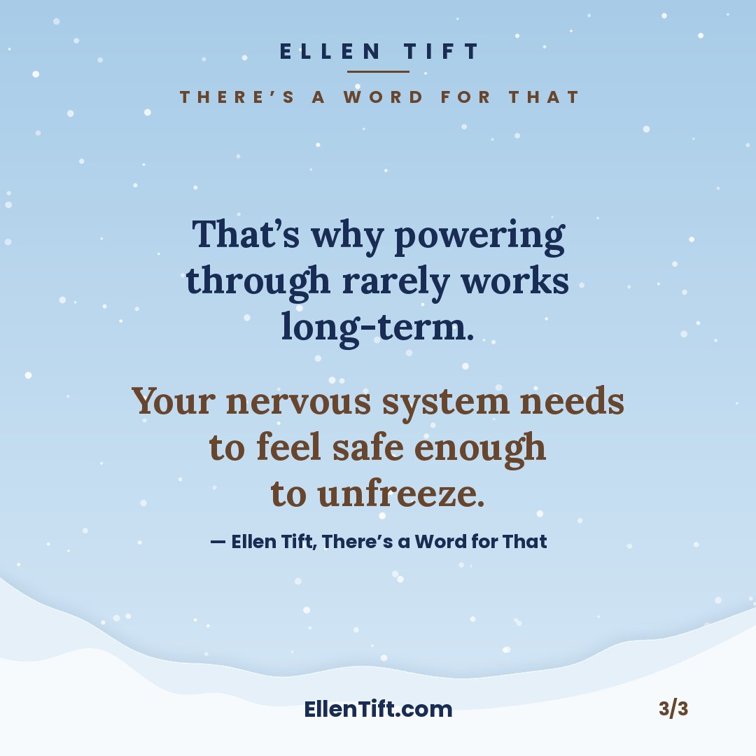 EllenTift's tweet photo. Getting things done, but feeling totally shut down inside?
This could be functional freeze. When life feels unsafe, your nervous system can go into hibernation mode.
https://t.co/q1UYsQSiJx
#FunctionalFreeze #CPTSD #ComplexTrauma #NervousSystem #TraumaHealing https://t.co/MOhDWM5CEy