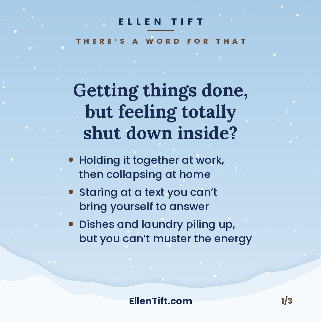 EllenTift's tweet photo. Getting things done, but feeling totally shut down inside?
This could be functional freeze. When life feels unsafe, your nervous system can go into hibernation mode.
https://t.co/q1UYsQSiJx
#FunctionalFreeze #CPTSD #ComplexTrauma #NervousSystem #TraumaHealing https://t.co/MOhDWM5CEy