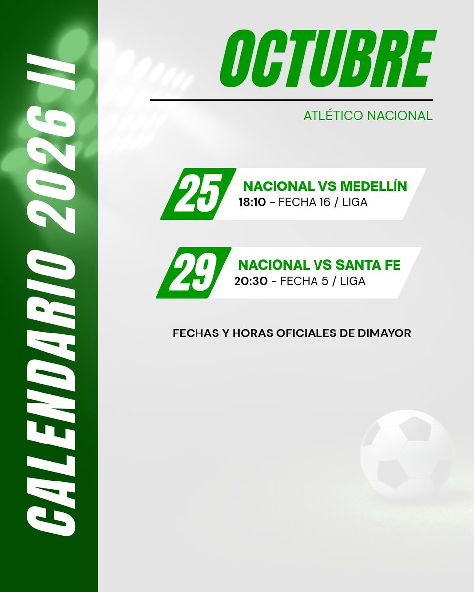 juandl84's tweet photo. Calendario de octubre:

• Cambio de horario vs Chicó: de las 2 p.m. a las 3 p.m.
• Ante Cúcuta pasó del martes 20 al lunes 19.
• Ante Pasto pasó del sábado 10 al jueves 22.
• No se cumplen las 72 horas entre Tunja y Cúcuta, pero no había más espacio en el calendario. https://t.co/8sBrE5Pgj4