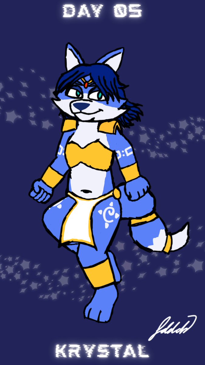 sevenspirits07's tweet photo. Here's Day 05 of my Star Fox themed Inktober challenge.

Though she's not in the newest game of Star Fox, I'm still giving a shout out to @RealKrystalFox for giving life to her in all the SF games she's appeared in.

🌟💙🦊

#Inktober2026
#StarFox
#Krystal https://t.co/f8qbPkqszD