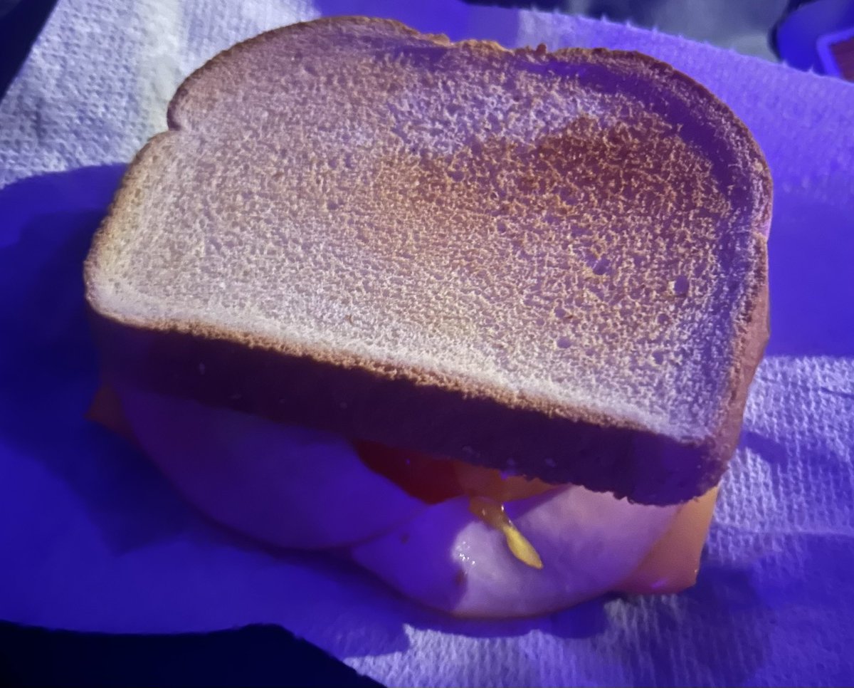 neurobowie's tweet photo. broke my fast with a sandwich. turkey, cheese and banana peppers https://t.co/iO7iyJoaaD