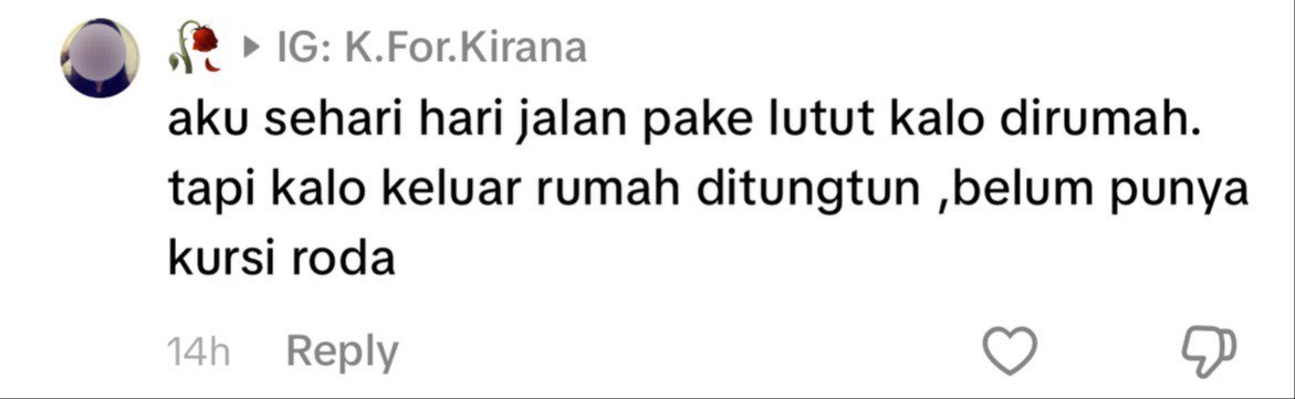 kirarance's tweet photo. gue ga boong kan? banyak banget yang ga bisa beli kursi roda padahal kursi roda itu kayak “kaki” yang membuat kita bisa pergi ke mana-mana.

sehari-hari gue baca dan denger pengalaman sesama disabilitas kayak gini. gimana gue ga marah sama pihak-pihak yang punya kuasa dan modal? https://t.co/IHjeUZYi76
