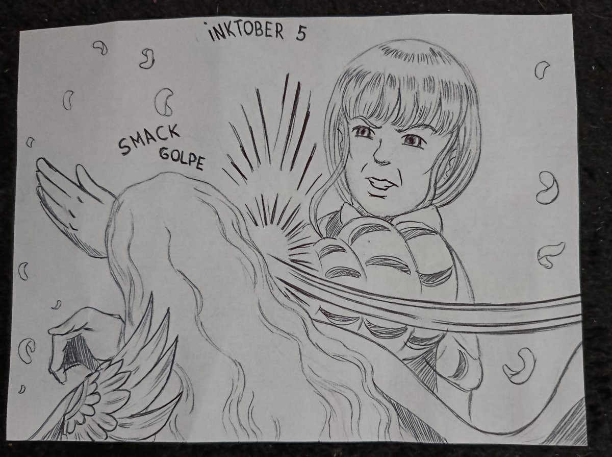 PabRaccoon's tweet photo. Inktober 
#inktober
#smack 
#golpe
#inktober2026 https://t.co/g5qvc93A0K